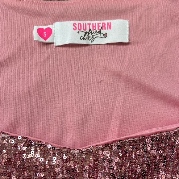 Pink Sequin Party Dress - Picture 3 of 10